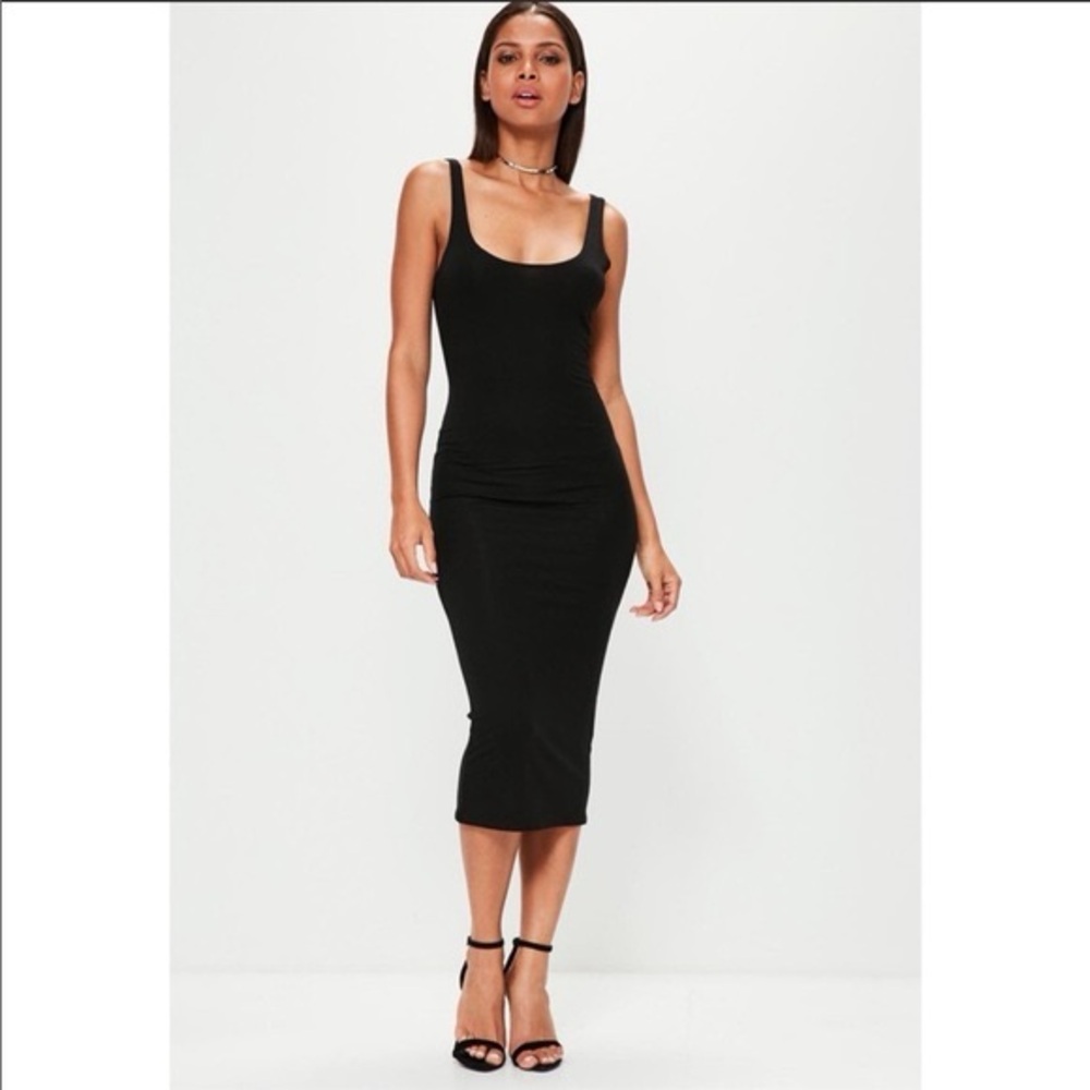 ZARA black midi dress